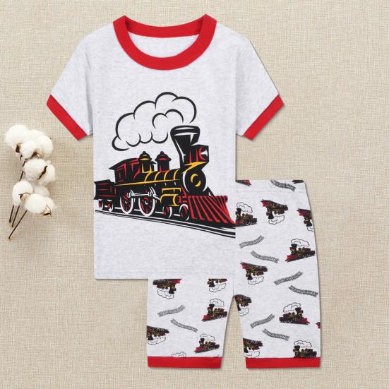 Yousheng 2 Pcs/Set Children Top Pants Suit Cartoon Train Printing O Neck Short Sleeve Summer AC Outfit Unisex Casual Homewear Clothes 8T сірий
Yousheng 2 Pcs/Set Children Top Pants Suit Cartoon Train Printing O Neck Short Sleeve Summer AC Outfit Unisex Casual Homewear Clothes 8T сірий