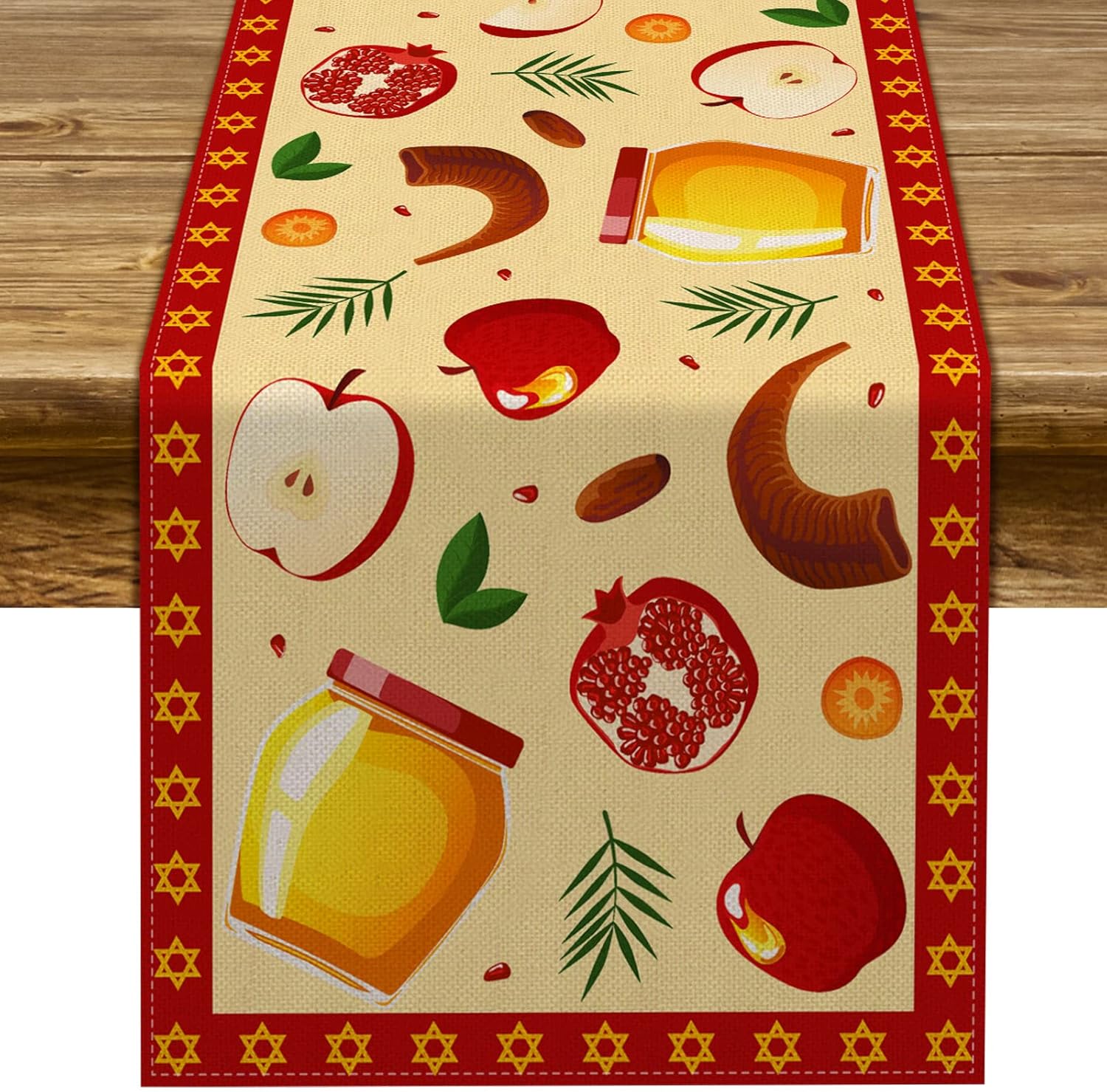Rosh Hashanah Linen Table Runners Dresser Scarf Decor Shana Tova Jewish New Year Table Runner Kitchen Holiday Party Table Decor 150x33cm 59x13inch
Rosh Hashanah Linen Table Runners Dresser Scarf Decor Shana Tova Jewish New Year Table Runner Kitchen Holiday Party Table Decor 150x33cm 59x13inch