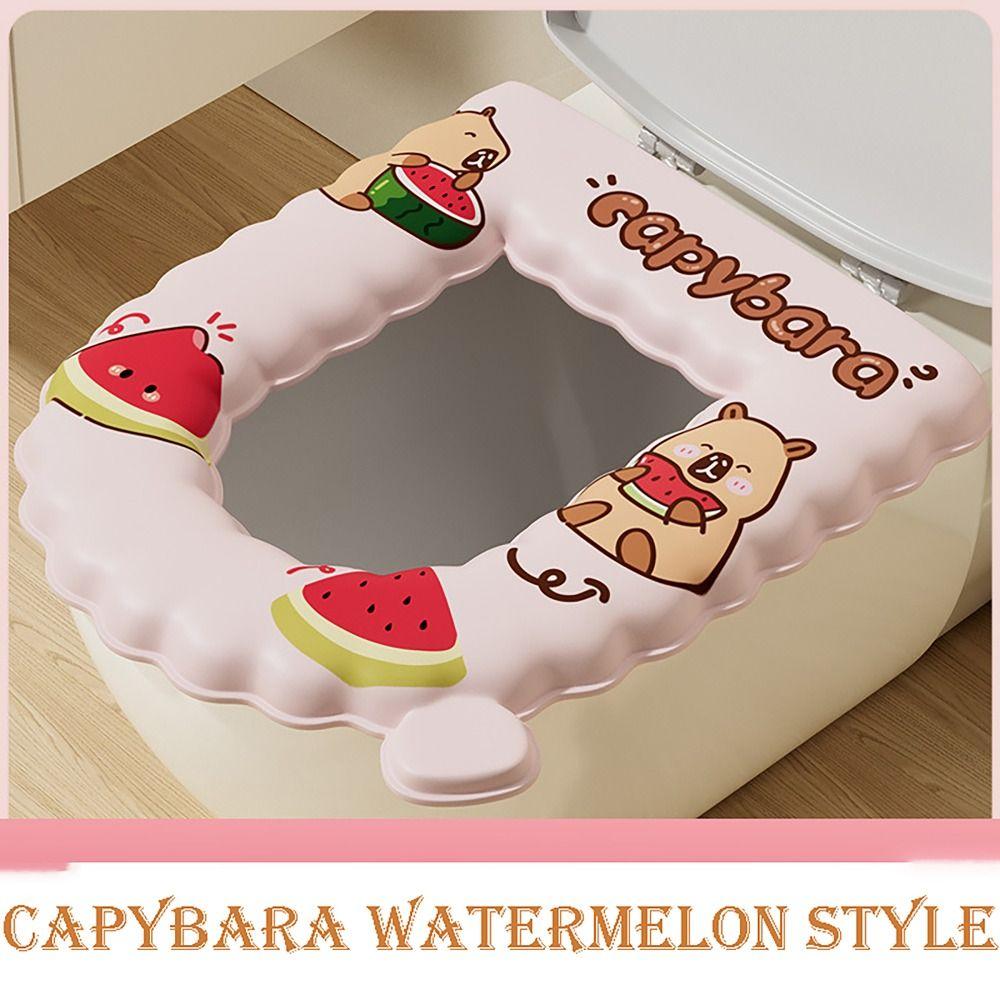 Durable Capybara Seat Ring Toilet Seat Cover Washable Extra Handle Toilet Pad Mat Waterproof Toilet Lid Cushion for Bathroom
Durable Capybara Seat Ring Toilet Seat Cover Washable Extra Handle Toilet Pad Mat Waterproof Toilet Lid Cushion for Bathroom