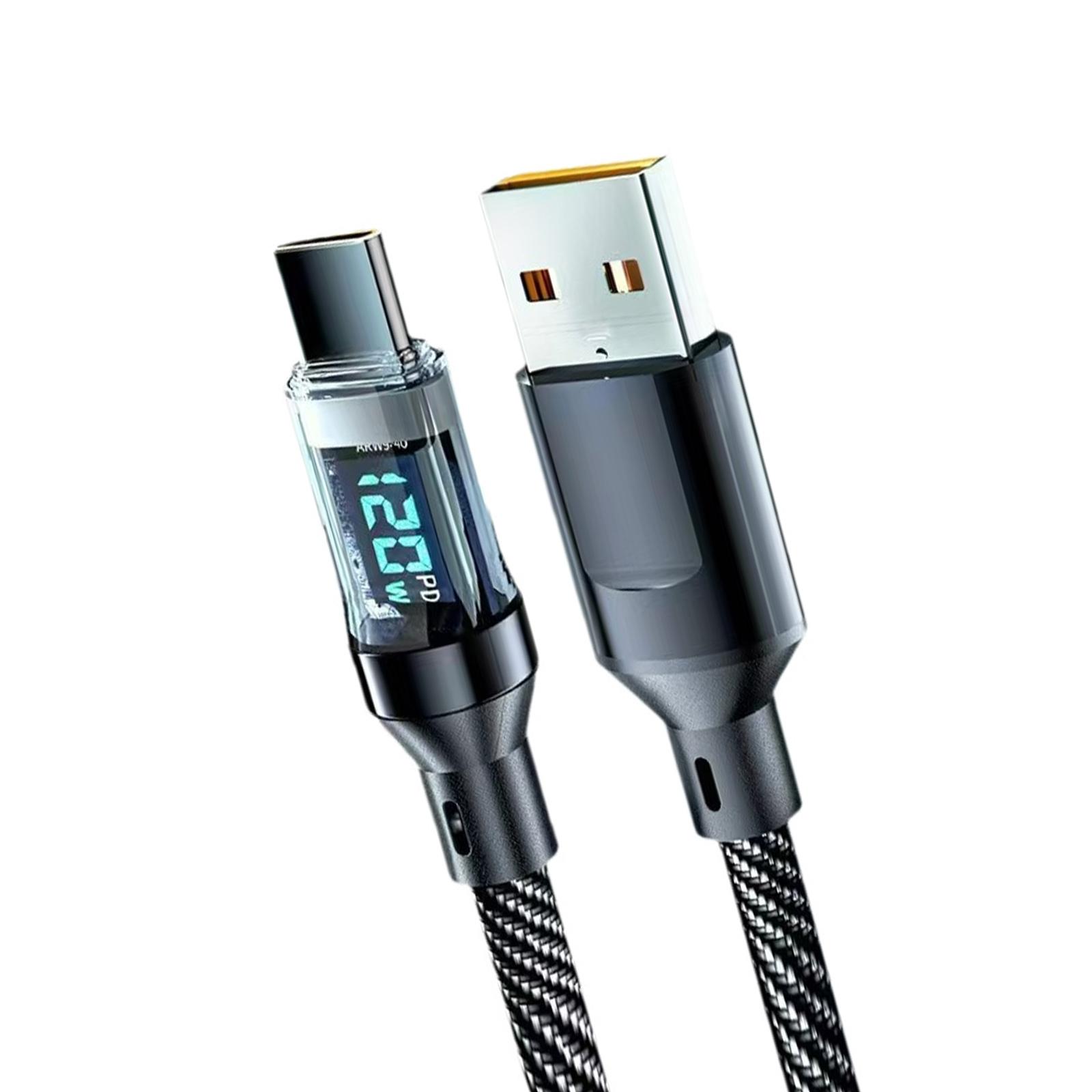120W USB C Cable Fast Charging Type C Digital Display Phone Charge Data Cord with LED Digital Display Power Management 1
120W USB C Cable Fast Charging Type C Digital Display Phone Charge Data Cord with LED Digital Display Power Management 1