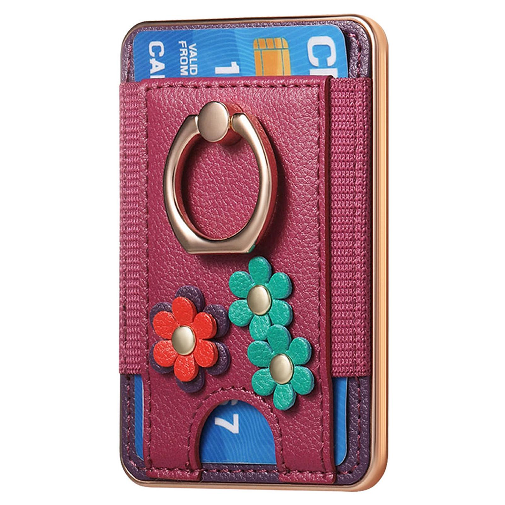 MC-W10 Magnetic Card Holder Electroplating Ring Kickstand Flower Decor Leather Phone Card Bag Green
MC-W10 Magnetic Card Holder Electroplating Ring Kickstand Flower Decor Leather Phone Card Bag Green
