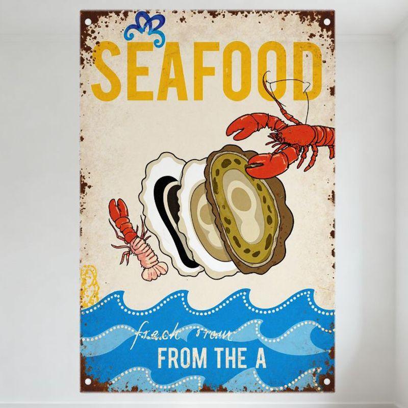 Vintage Seafood Metal Tin Sign Rustic Coastal Wall Decor with Lobster Oyster Clam Illustrations for Restaurant Home Bar Man Cave 20x30cm(7.8x11.8inch)
Vintage Seafood Metal Tin Sign Rustic Coastal Wall Decor with Lobster Oyster Clam Illustrations for Restaurant Home Bar Man Cave 20x30cm(7.8x11.8inch)