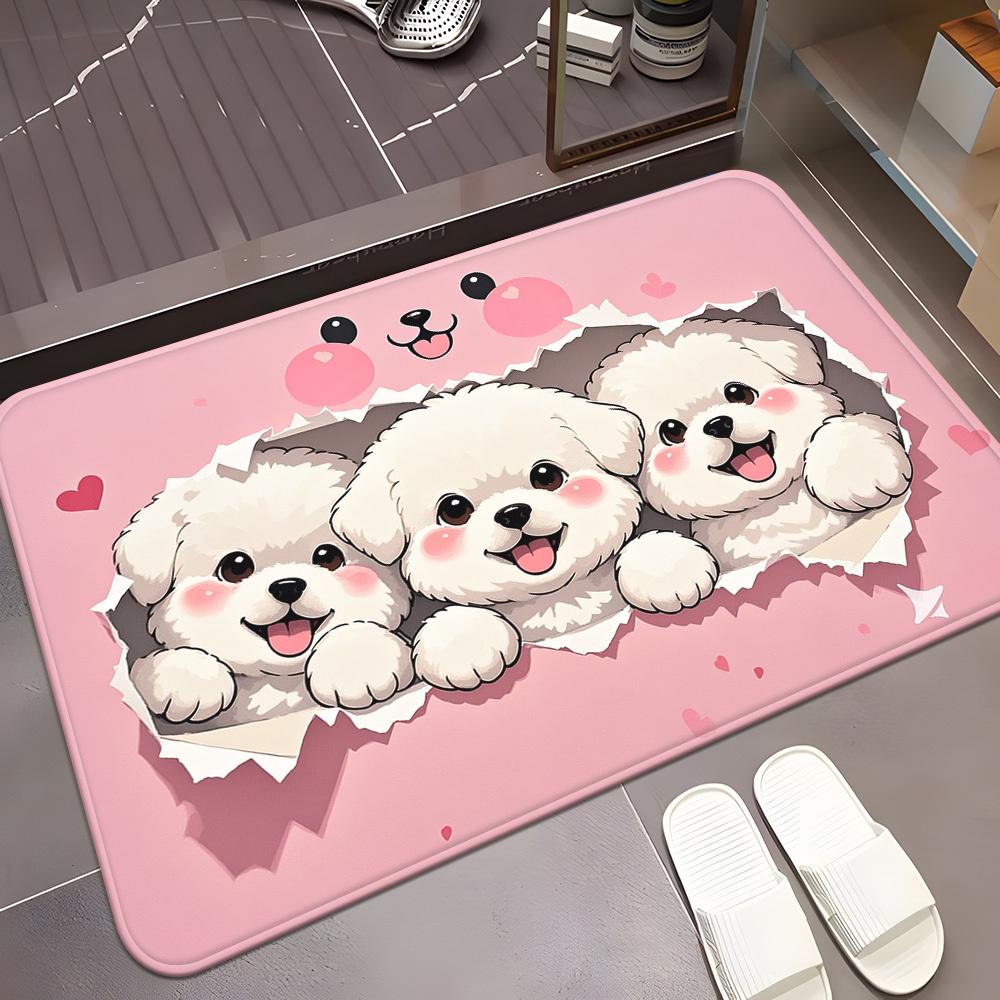 Cute Puppies Pink Doormat Non-Slip Microfiber Rug for Bathroom Bedroom Living Room Outdoor 40x60cm 40x60cm
Cute Puppies Pink Doormat Non-Slip Microfiber Rug for Bathroom Bedroom Living Room Outdoor 40x60cm 40x60cm