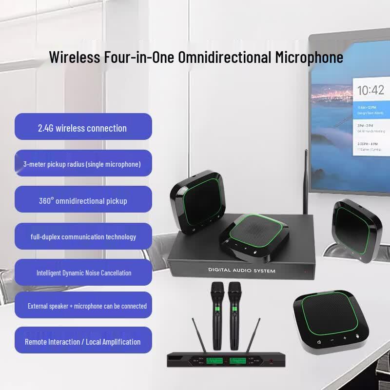 SHENGHUASHITONG Wireless Omnidirectional Conference Microphone System (CN version)
SHENGHUASHITONG Wireless Omnidirectional Conference Microphone System (CN version)