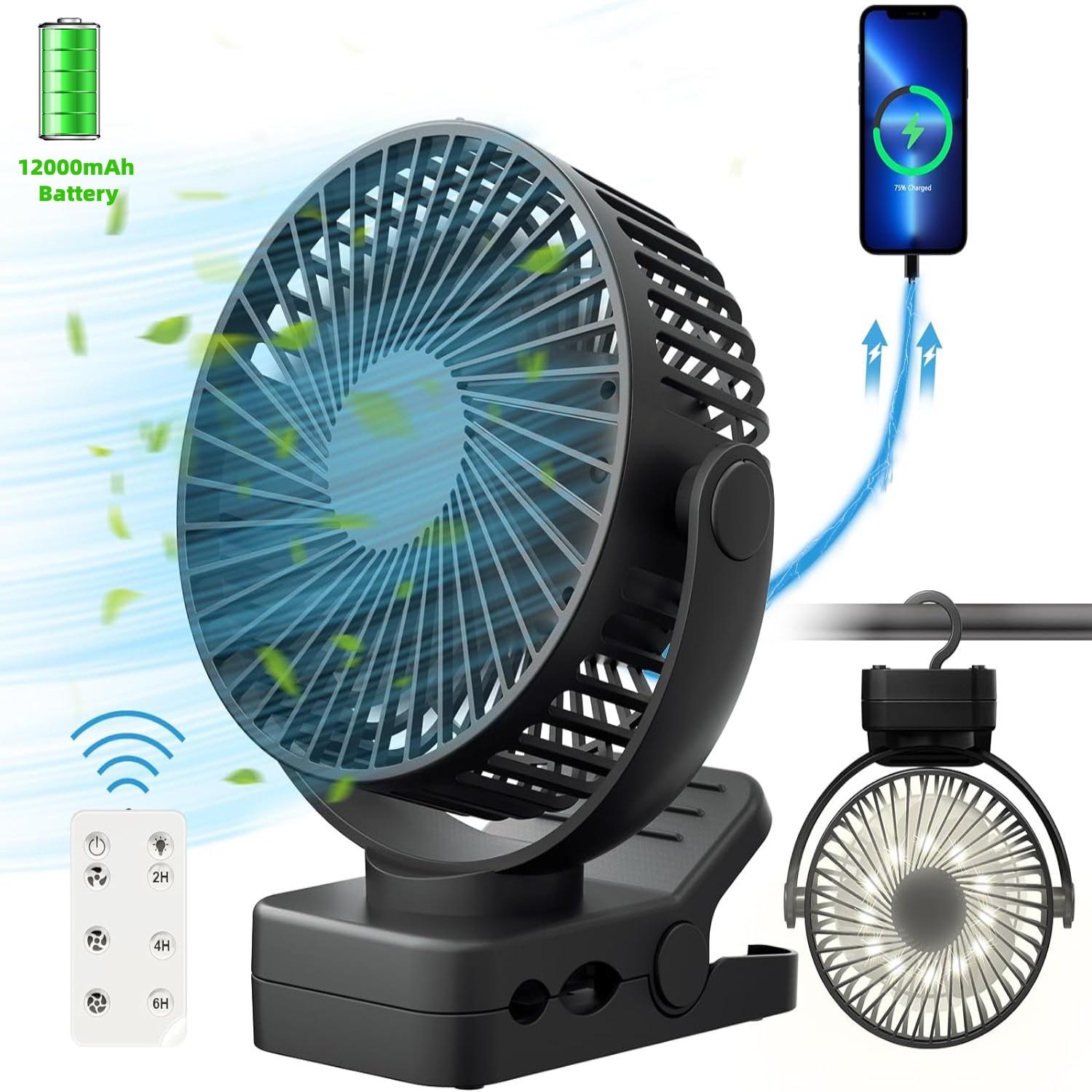 Rechargeable Remote Desk Fan,12000mAh Battery Operated Clip on Fan,Air Circulating USB Fan for Office Car Home Outdoor Stroller чорний
Rechargeable Remote Desk Fan,12000mAh Battery Operated Clip on Fan,Air Circulating USB Fan for Office Car Home Outdoor Stroller чорний