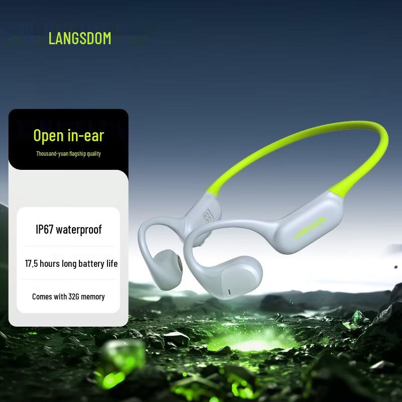 Langsdom AirWave Pro Open-Ear Bone Conduction Sports Headphones
Langsdom AirWave Pro Open-Ear Bone Conduction Sports Headphones