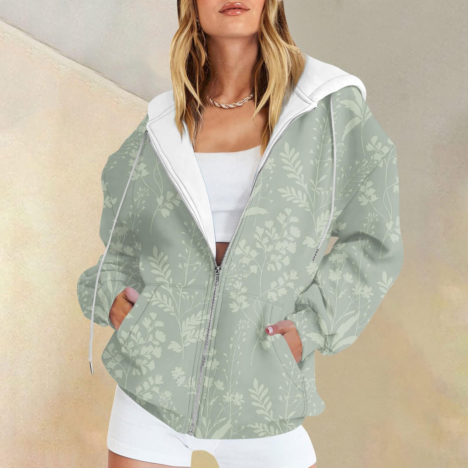 Женская мода повседневная спортивная одежда с цветочным принтом на осень и зиму с длинными рукавами и карманами, куртка-кардиган с капюшоном на молнии, куртка XL
Женская мода повседневная спортивная одежда с цветочным принтом на осень и зиму с длинными рукавами и карманами, куртка-кардиган с капюшоном на молнии, куртка XL