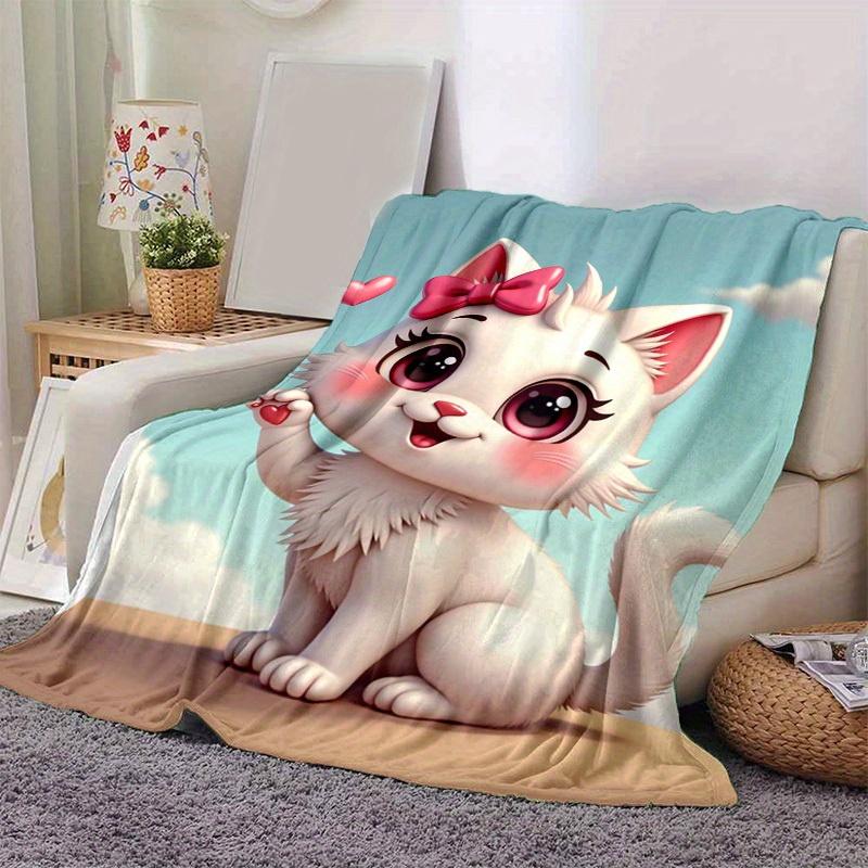 1pc Cute Cartoon Cat with Pink Bow Heart-Shaped Cartoon Blanket, Seasonal Home Decorative Blanket, for All Season Use, Bed, Couch, Office, O 100x150cm
1pc Cute Cartoon Cat with Pink Bow Heart-Shaped Cartoon Blanket, Seasonal Home Decorative Blanket, for All Season Use, Bed, Couch, Office, O 100x150cm