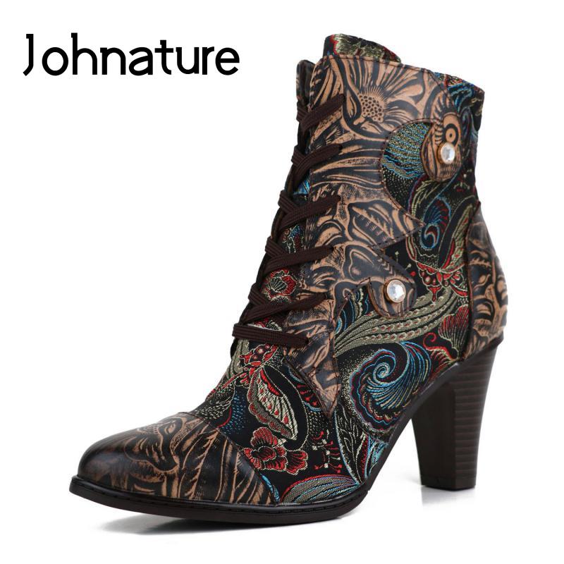 Johnature/сапоги на высоком каблуке, женская обувь, зимние теплые плюшевые ботинки из натуральной кожи, лаконичные ботинки на платформе с молнией и ручной росписью ручной работы
Johnature/сапоги на высоком каблуке, женская обувь, зимние теплые плюшевые ботинки из натуральной кожи, лаконичные ботинки на платформе с молнией и ручной росписью ручной работы