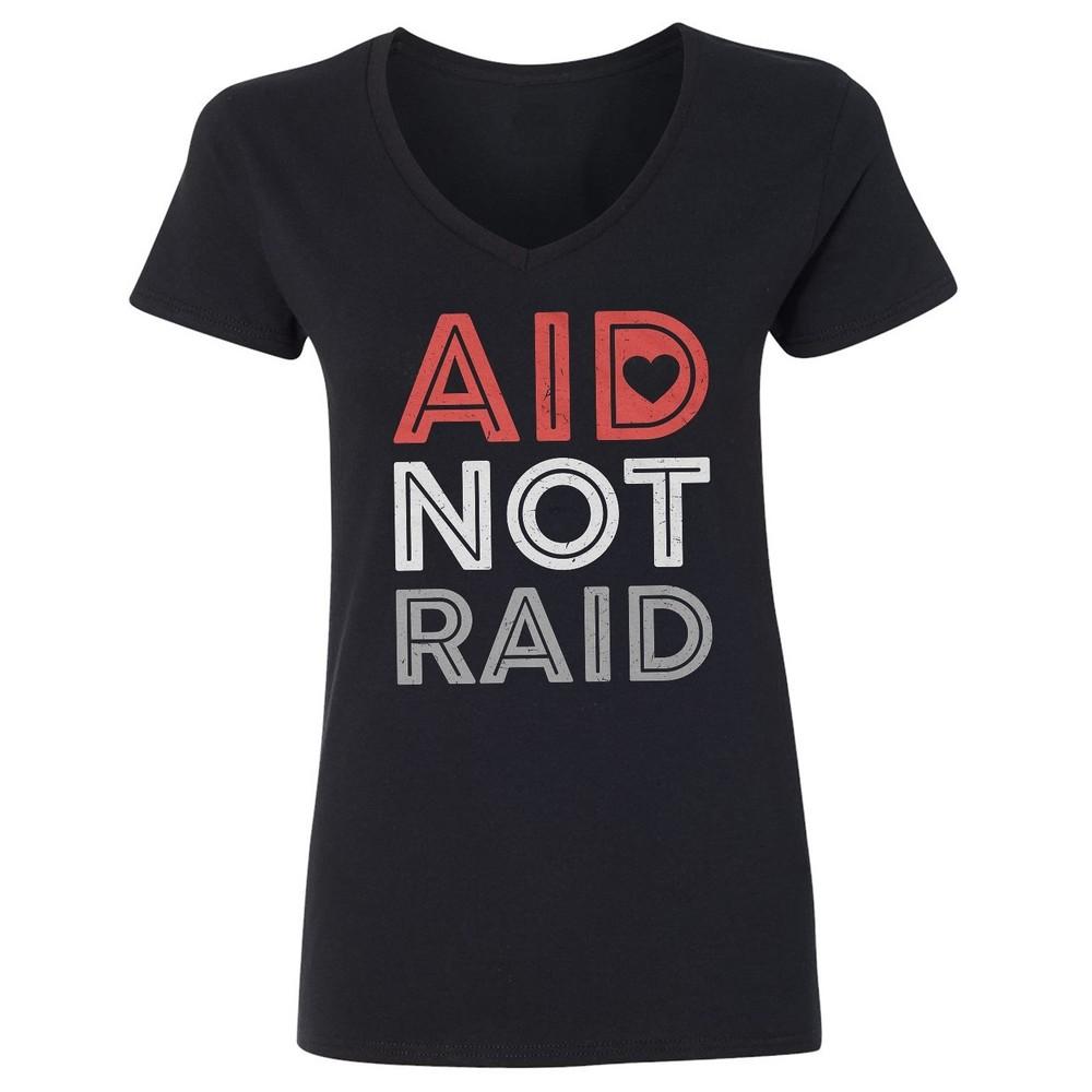 Aid Not Raid Support Community - Against Ice Protest Ladies V-Neck Tshirt Unisex T-Shirt XL
Aid Not Raid Support Community - Against Ice Protest Ladies V-Neck Tshirt Unisex T-Shirt XL