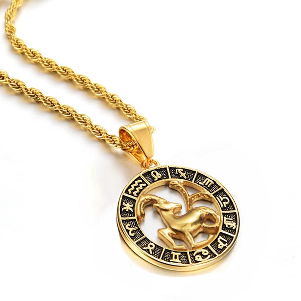Scorpio Aries 12 Constellation Pendant Necklace Gold Color Stainless Steel Chain For Men Women Zodiac Jewelry Birthday Gift 50cm
Scorpio Aries 12 Constellation Pendant Necklace Gold Color Stainless Steel Chain For Men Women Zodiac Jewelry Birthday Gift 50cm