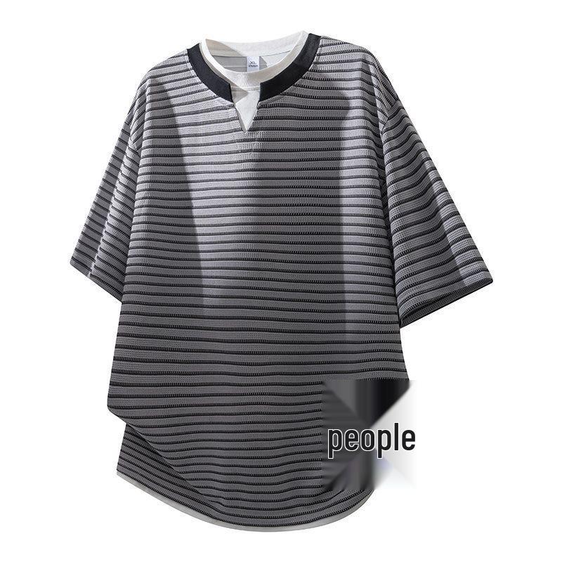 Men s American Style Faux Two-Piece Short Sleeve T-Shirt - 2026 Summer Collection, Loose and Versatile 3XL
Men s American Style Faux Two-Piece Short Sleeve T-Shirt - 2026 Summer Collection, Loose and Versatile 3XL