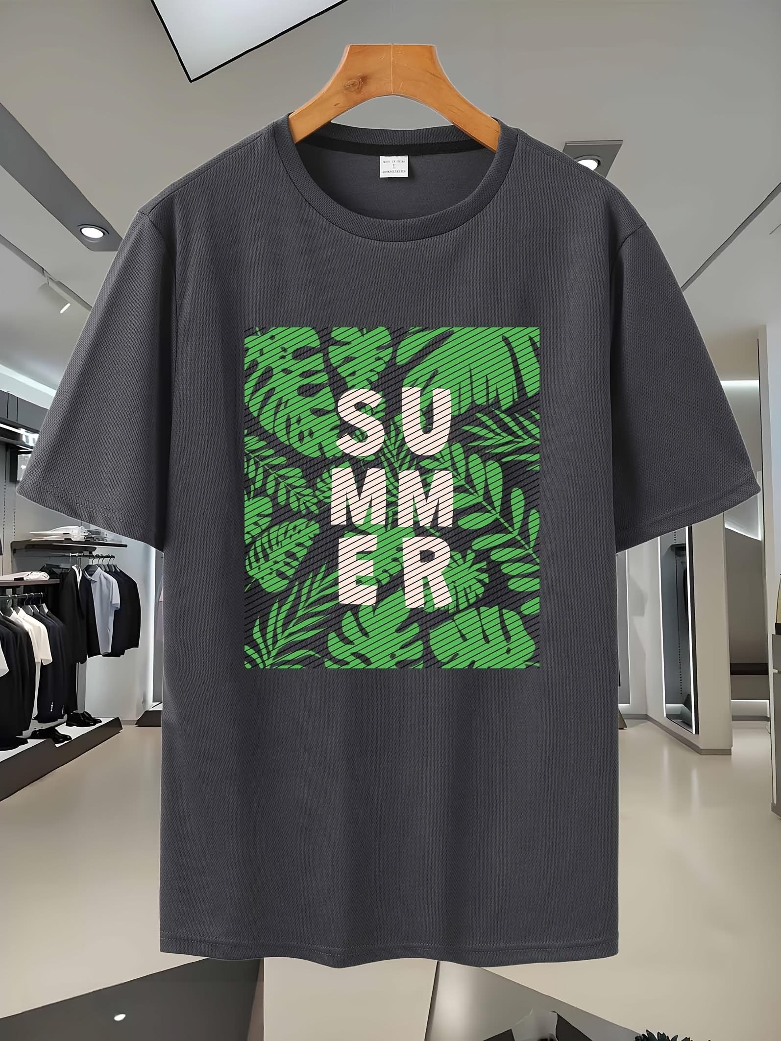 Breathable Mesh Athletic T-shirt - Moisture-Wicking Short Sleeve Tee with Tropical Leaf Print M
Breathable Mesh Athletic T-shirt - Moisture-Wicking Short Sleeve Tee with Tropical Leaf Print M