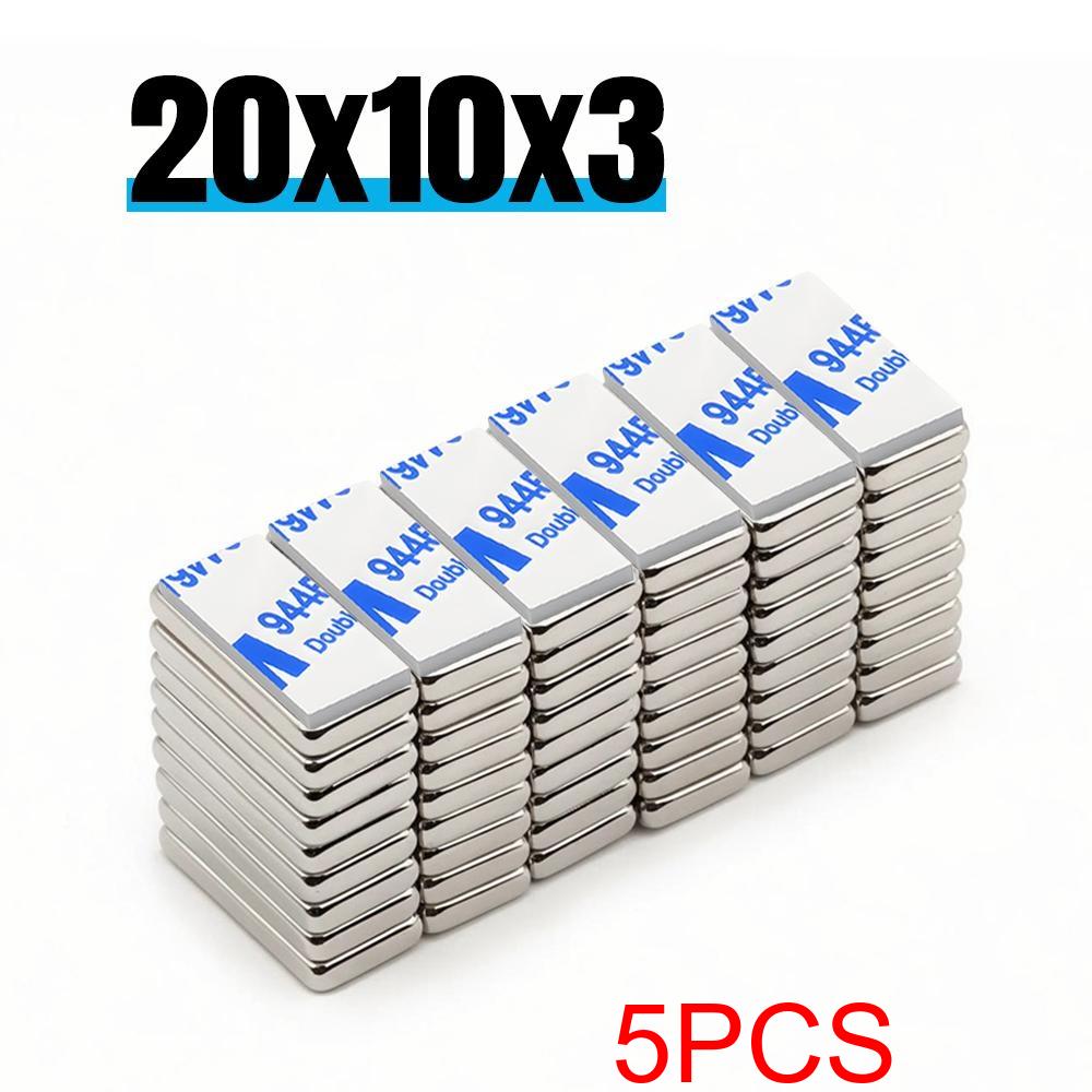 20x10x3mm Super Powerful Blcok Neodymium Magnet With double-sided adhesive Magnet N35 Strong Permanent Magnetic refrigerator
20x10x3mm Super Powerful Blcok Neodymium Magnet With double-sided adhesive Magnet N35 Strong Permanent Magnetic refrigerator