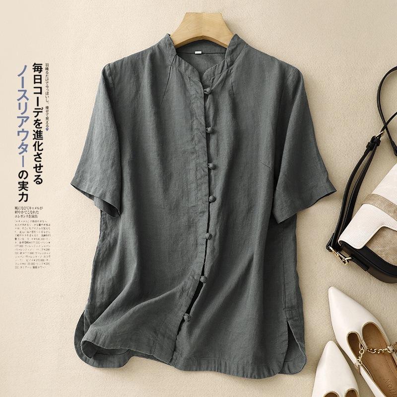 Рубашка однобортная однотонная женская из хлопка и льна в стиле ретро-буддизма и дзэн, простой дизайн, нишевый топ 2XL серый
Рубашка однобортная однотонная женская из хлопка и льна в стиле ретро-буддизма и дзэн, простой дизайн, нишевый топ 2XL серый