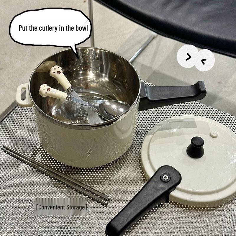Abay 1200ML 304 Stainless Steel Noodle & Rice Bowl Set with Cat Claw Utensils
Abay 1200ML 304 Stainless Steel Noodle & Rice Bowl Set with Cat Claw Utensils