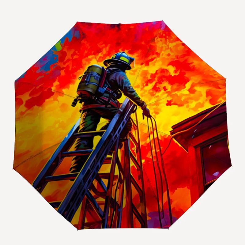 1PC Firefighter Flame Automatic Folding Umbrella, Portable & Foldable Design with 8 Ribs, Casual Outdoor Accessory, Umbrella for Windproof10
1PC Firefighter Flame Automatic Folding Umbrella, Portable & Foldable Design with 8 Ribs, Casual Outdoor Accessory, Umbrella for Windproof10