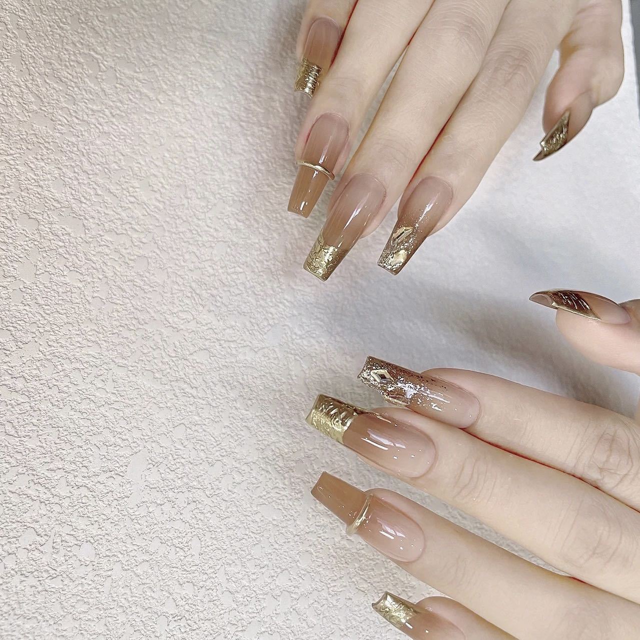 Pure Handmade Phototherapy Manicure Hiroshima Iced Tea Wearable Nail Finished Product Reusable Manicure Patch Can Be Removed medium m
Pure Handmade Phototherapy Manicure Hiroshima Iced Tea Wearable Nail Finished Product Reusable Manicure Patch Can Be Removed medium m