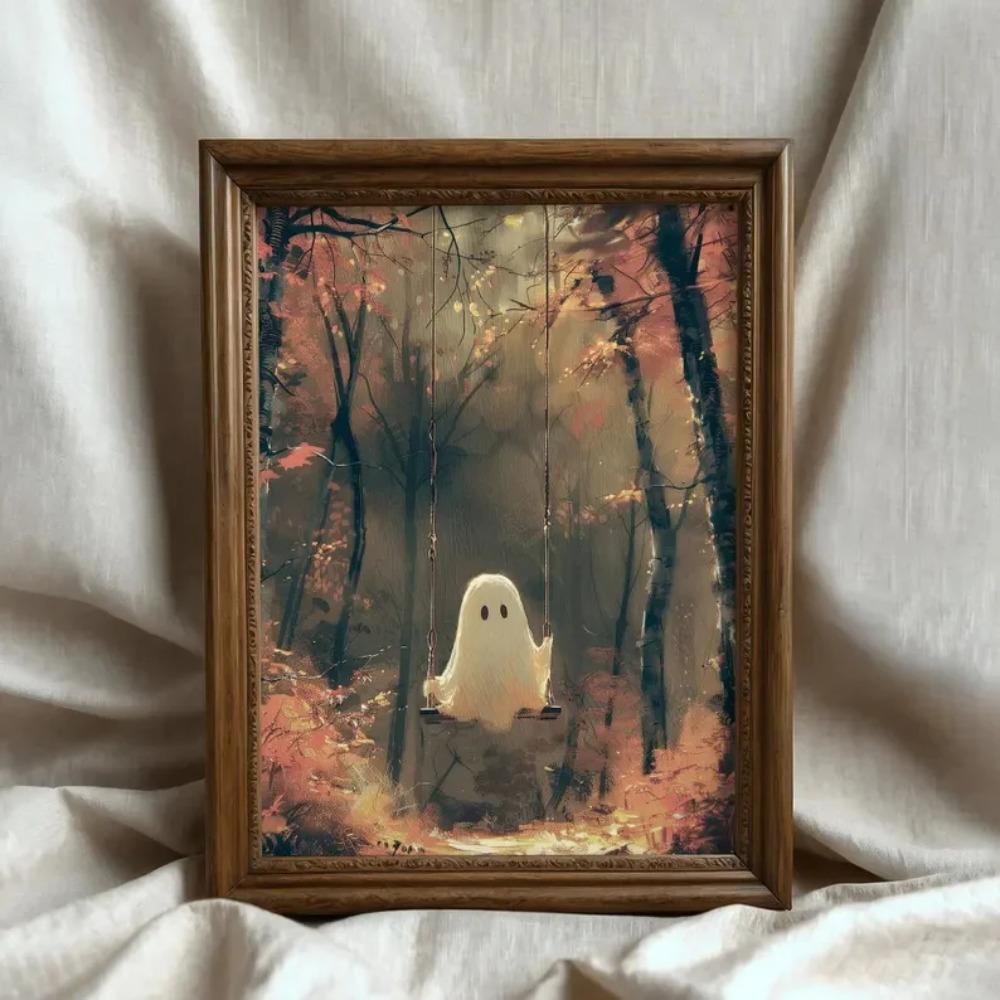 Halloween Ghost Poster Cute Ghost Forest Canvas Printing Poster Wall Art Festival Decoration Painting for Home Living Room Decor 21X30CMNo Framed
Halloween Ghost Poster Cute Ghost Forest Canvas Printing Poster Wall Art Festival Decoration Painting for Home Living Room Decor 21X30CMNo Framed