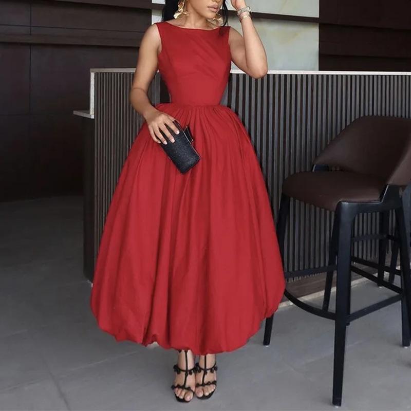 Spring new, fashionable and casual solid color splicing sleeveless bud dress 3XL червоний
Spring new, fashionable and casual solid color splicing sleeveless bud dress 3XL червоний