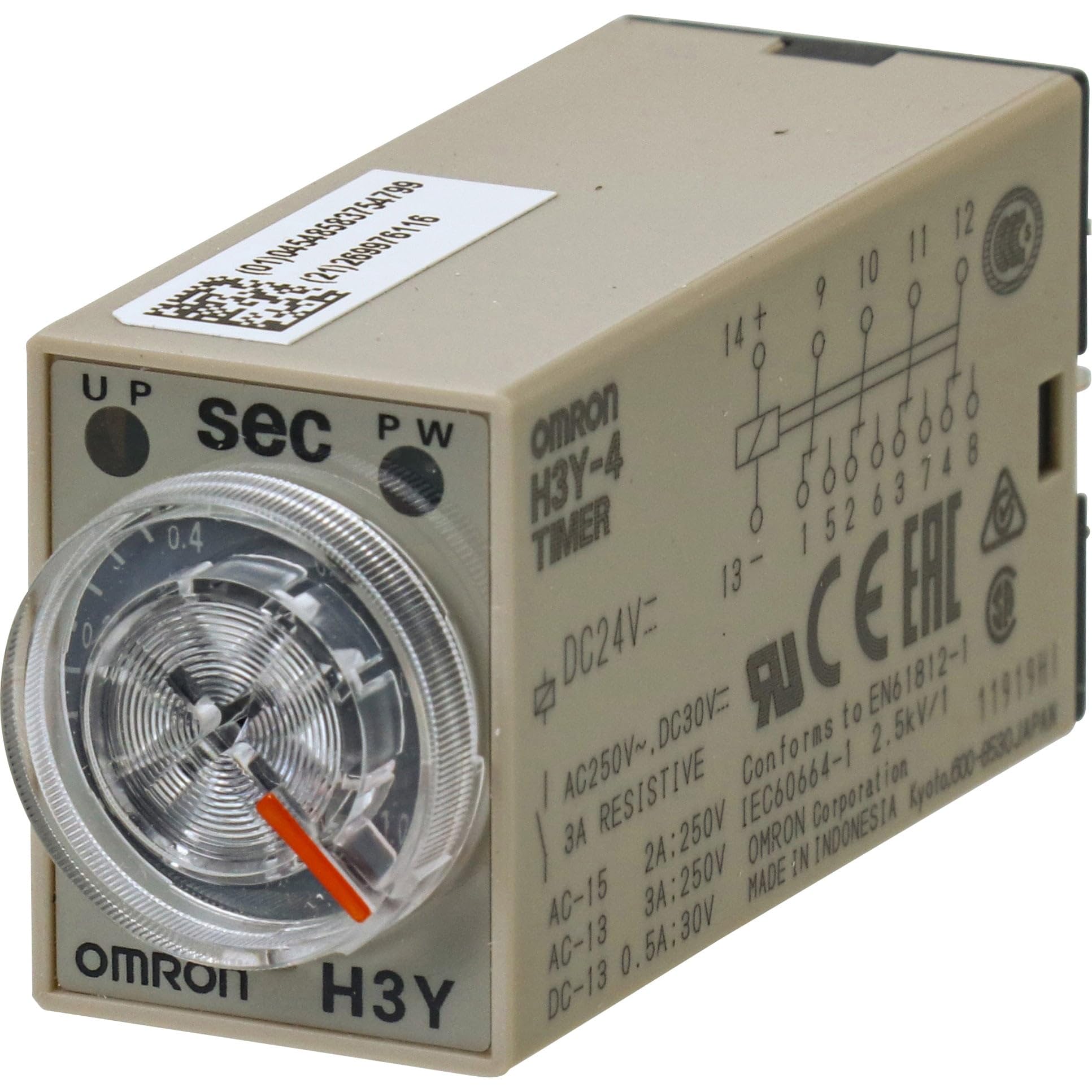 OMRON H3Y-4 Solid State Timer, H3Y Type
OMRON H3Y-4 Solid State Timer, H3Y Type