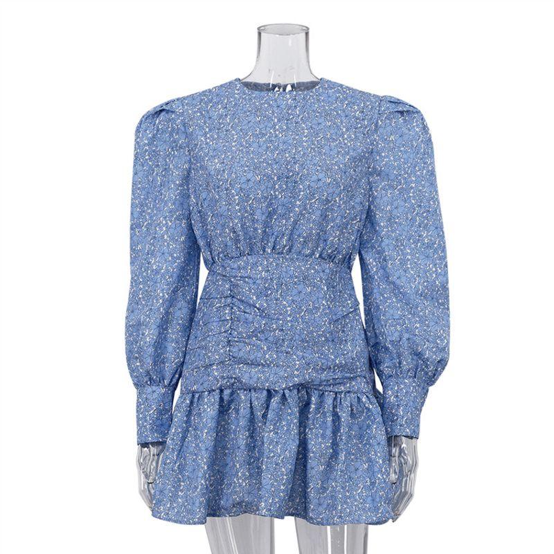 Printed round Neck Neck Long Sleeve Dress Women Print round Neck Long sleeve dress Blue L
Printed round Neck Neck Long Sleeve Dress Women Print round Neck Long sleeve dress Blue L