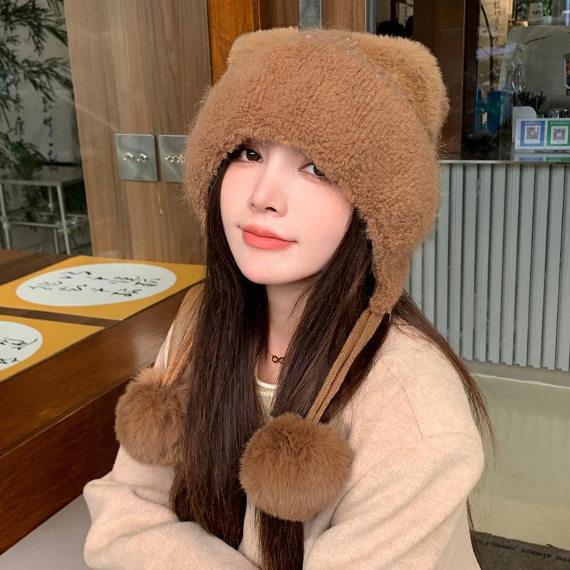 Winter new warm hairball warm pullover hat cute cartoon basin hat thickened plush knitted wool hat Average size (56cm~ 58cm) темно-коричневого кольору
Winter new warm hairball warm pullover hat cute cartoon basin hat thickened plush knitted wool hat Average size (56cm~ 58cm) темно-коричневого кольору