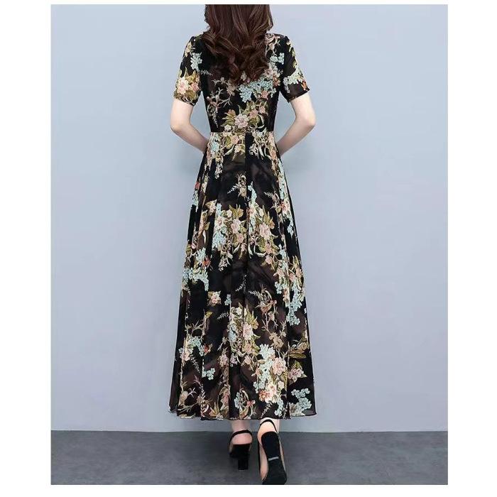 Summer temperament dress women s long new plus size fat mm waist slimming and belly covering long skirt L
Summer temperament dress women s long new plus size fat mm waist slimming and belly covering long skirt L