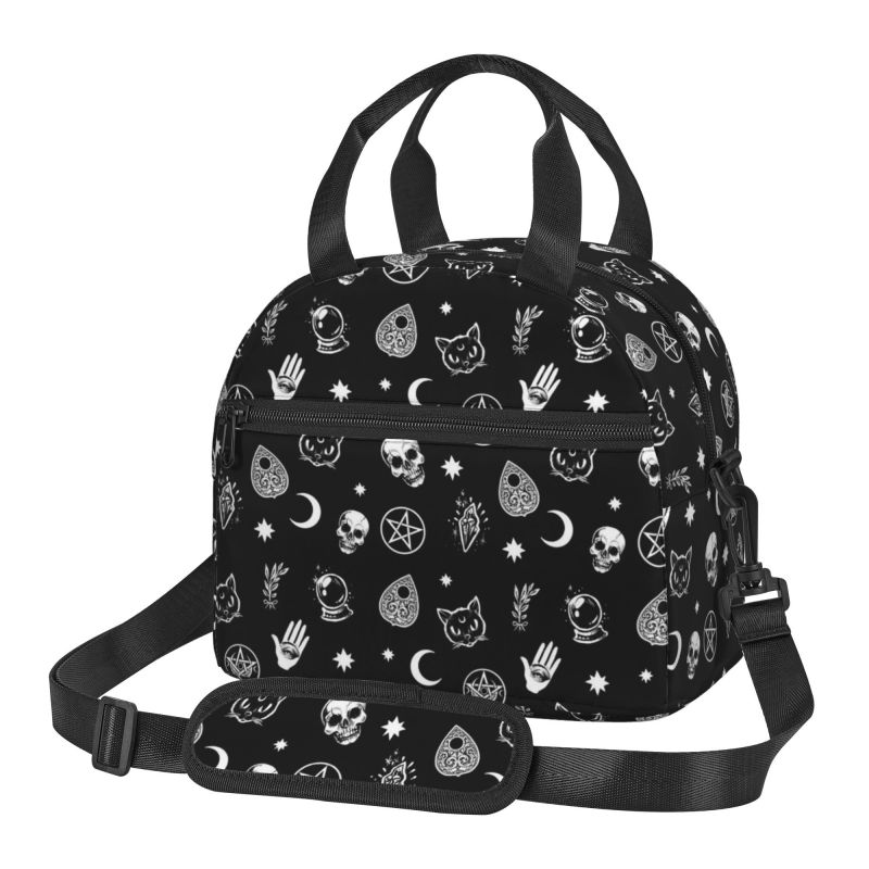 Black Witch Skull Moon Divination Insulated Lunch Bag Portable Thermal Cooler Bento Bag for Adults Children School Work Picnic
Black Witch Skull Moon Divination Insulated Lunch Bag Portable Thermal Cooler Bento Bag for Adults Children School Work Picnic