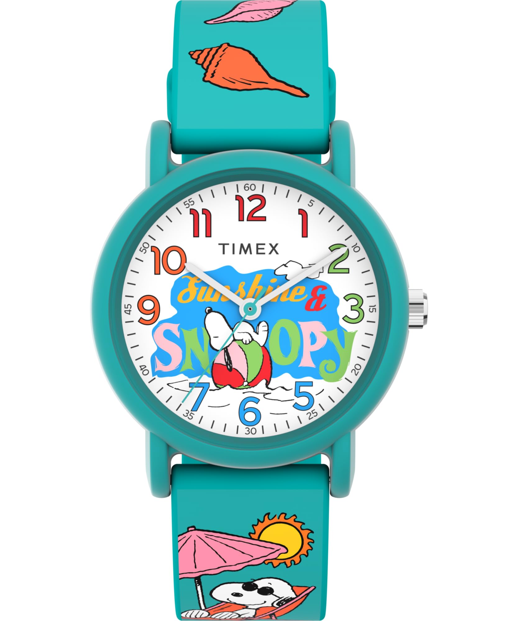 Часы Timex Uni Peanuts Just Beachy 36 мм - синий ремешок, белый циферблат, синий корпус, зеленый/белый/зеленый. , современное
Часы Timex Uni Peanuts Just Beachy 36 мм - синий ремешок, белый циферблат, синий корпус, зеленый/белый/зеленый. , современное