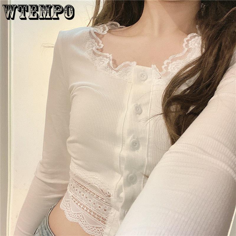 WTEMPO Женская короткая кружевная футболка с квадратным вырезом, модная рубашка с внутренним низом, облегающий топ с длинными рукавами L белый
WTEMPO Женская короткая кружевная футболка с квадратным вырезом, модная рубашка с внутренним низом, облегающий топ с длинными рукавами L белый