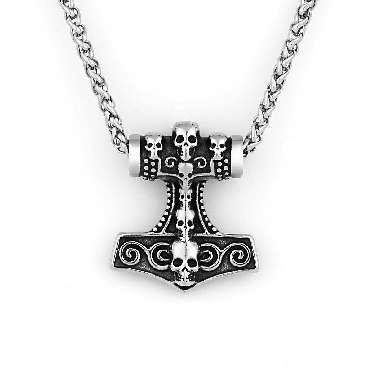 Vintage skull hammer titanium steel pendant creative anchor men stainless steel pendant necklace ornament
Vintage skull hammer titanium steel pendant creative anchor men stainless steel pendant necklace ornament