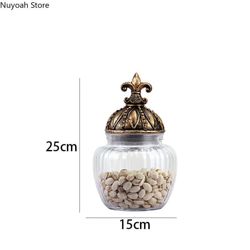 Household Glass Storage Tank European Style Retro Light Luxury Decoration Creative Resin Cover Storage Tank/cereal Dispenser
Household Glass Storage Tank European Style Retro Light Luxury Decoration Creative Resin Cover Storage Tank/cereal Dispenser