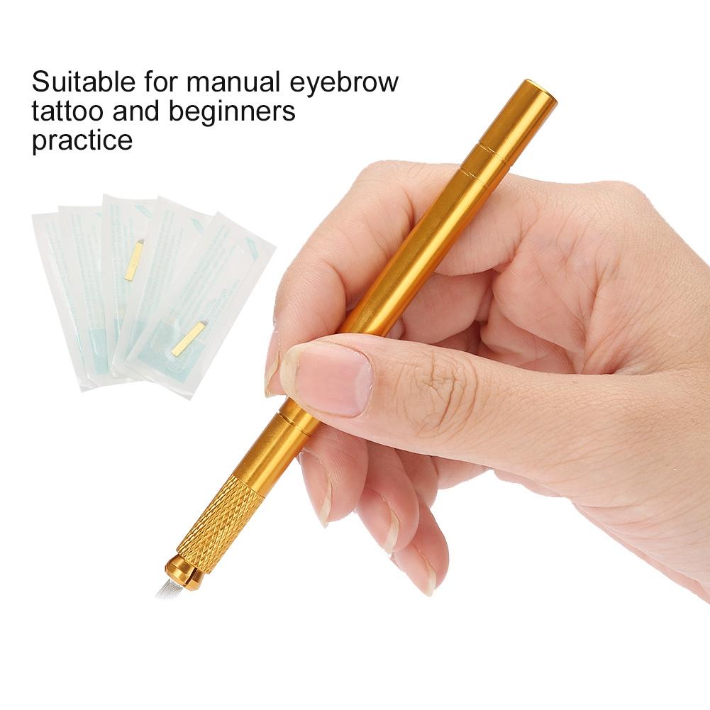 Eyebrow Tattoo Pen Set Manual Microblading Tattoo Eyebrow Pen with 5Pcs Disposable Needle
Eyebrow Tattoo Pen Set Manual Microblading Tattoo Eyebrow Pen with 5Pcs Disposable Needle