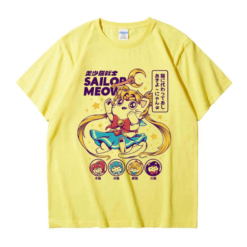 220GSM Тяжелая футболка из 100% хлопка, футболка с принтом Sailor Meow, мужские повседневные базовые мужские топы с круглым вырезом, футболка
220GSM Тяжелая футболка из 100% хлопка, футболка с принтом Sailor Meow, мужские повседневные базовые мужские топы с круглым вырезом, футболка
