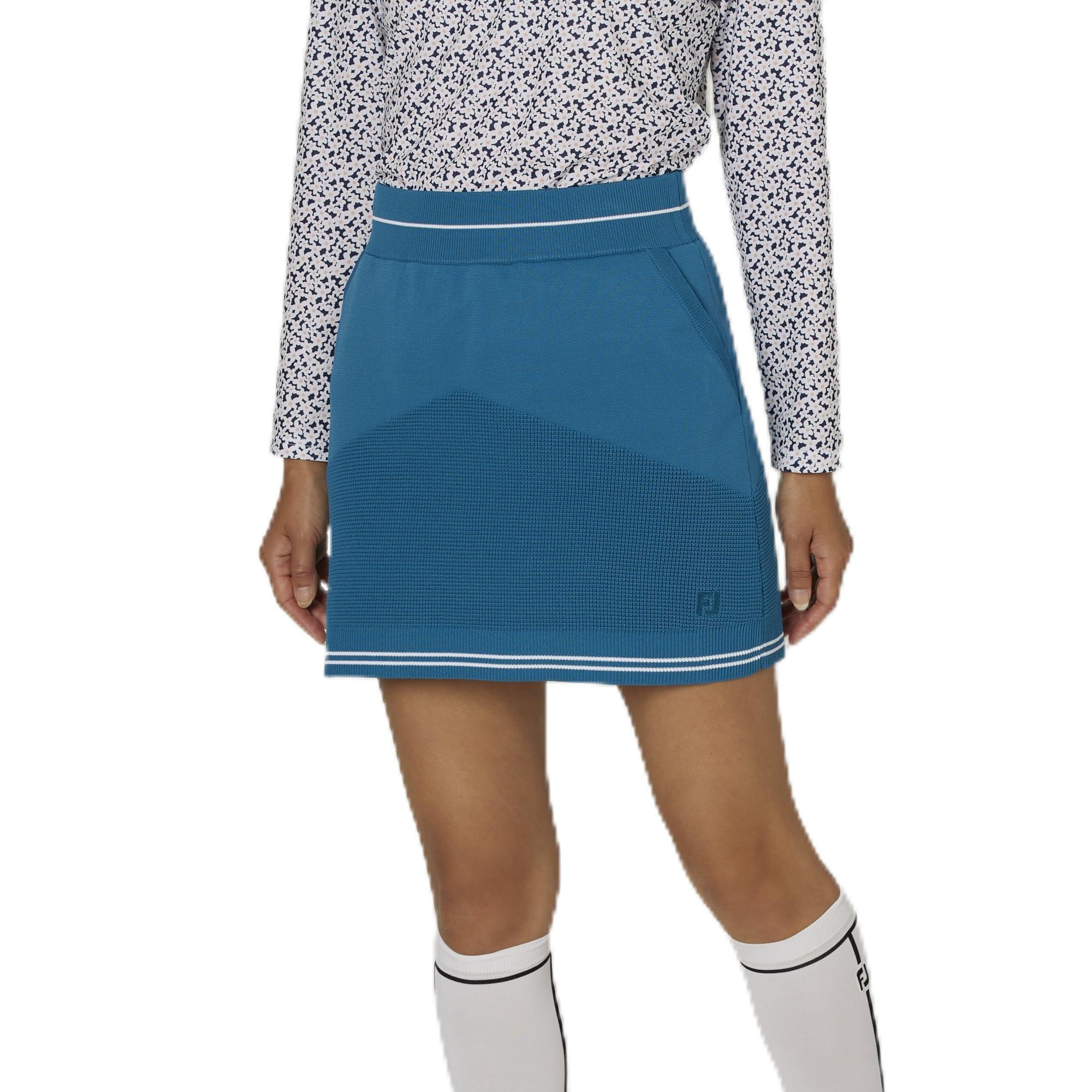 FootJoy Women s Fjord Blue Knit Pull-On Skirt with Knit Pattern, Size M (FJW-F24-P03, 32334-M)
FootJoy Women s Fjord Blue Knit Pull-On Skirt with Knit Pattern, Size M (FJW-F24-P03, 32334-M)