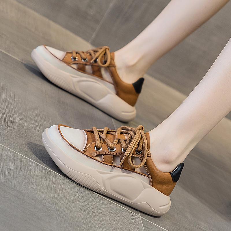 inner height increase 4cm new leather surface retro soft sole thick sole fashion sports versatile hollow casual sandals 40
inner height increase 4cm new leather surface retro soft sole thick sole fashion sports versatile hollow casual sandals 40