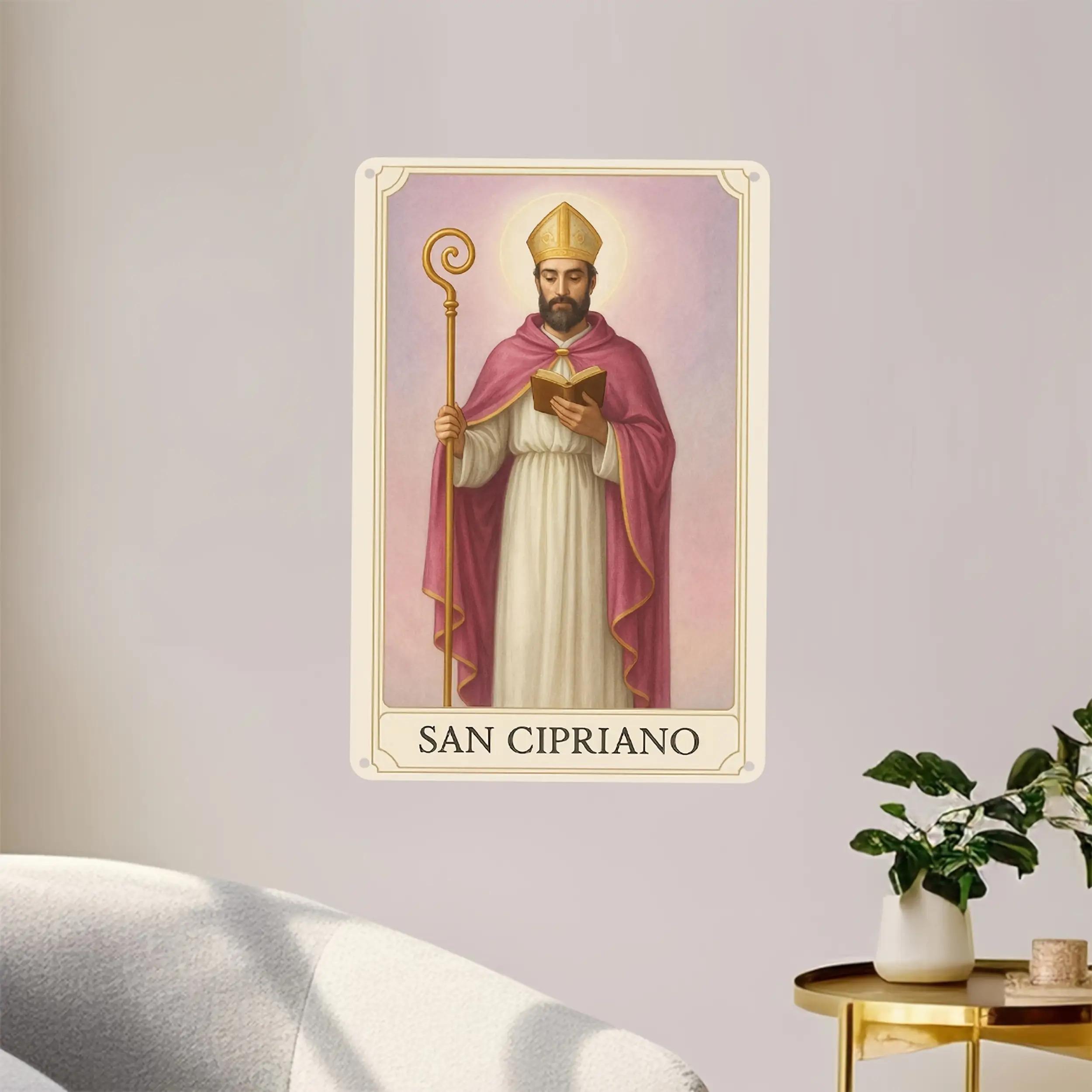 Saint Cuprian Metal Wall Plaque Pastel Pink Golden Christian Religious Decor Classic Catholic Wall Art for Home Church 20x30cm(7.8x11.8inch)
Saint Cuprian Metal Wall Plaque Pastel Pink Golden Christian Religious Decor Classic Catholic Wall Art for Home Church 20x30cm(7.8x11.8inch)