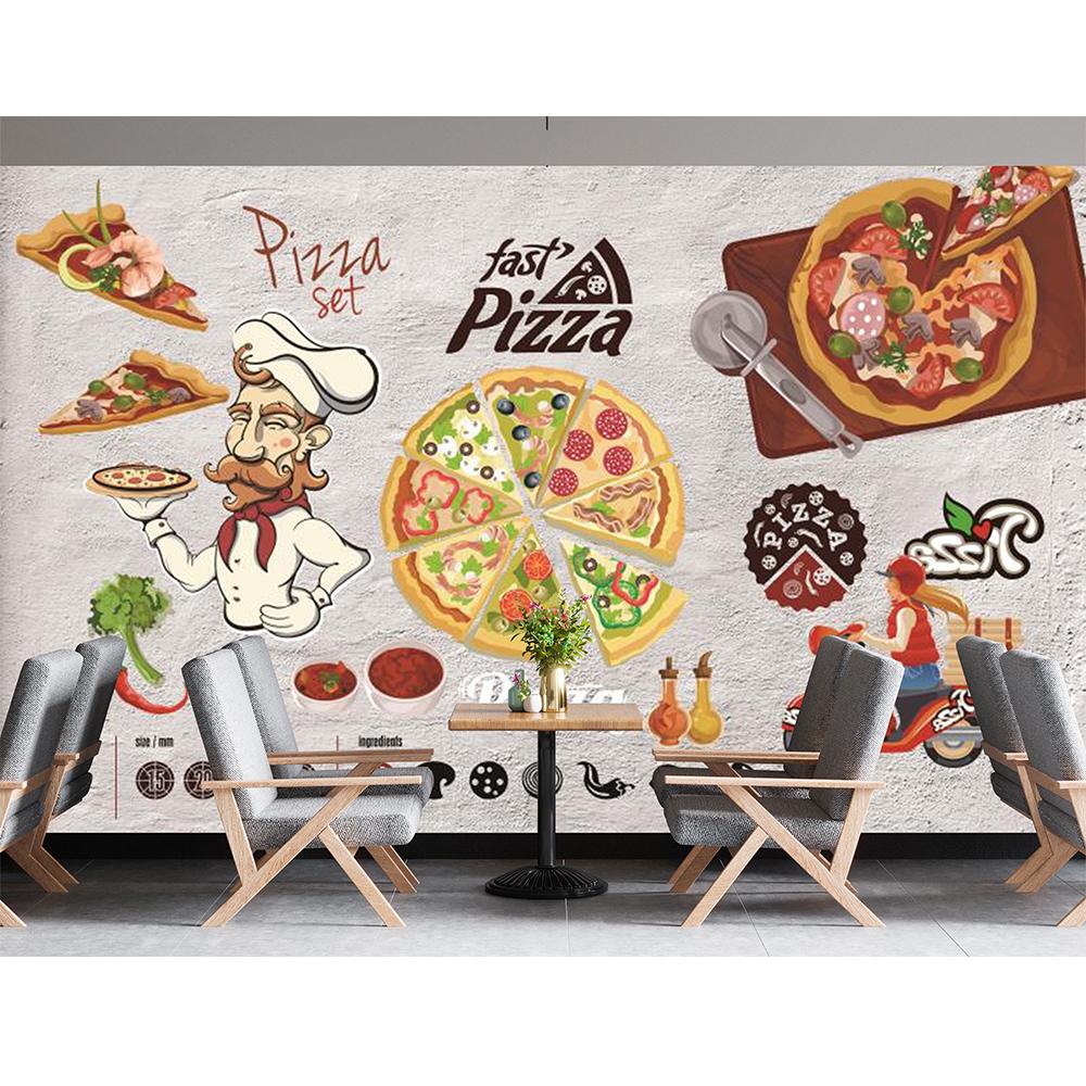 Pizza Photo Wall Mural 3d Fast Food Restaurant Mural Burger Pizza Shop Mural Decoration Wallpaper 200 cm(W) x 140 cm(H)
Pizza Photo Wall Mural 3d Fast Food Restaurant Mural Burger Pizza Shop Mural Decoration Wallpaper 200 cm(W) x 140 cm(H)