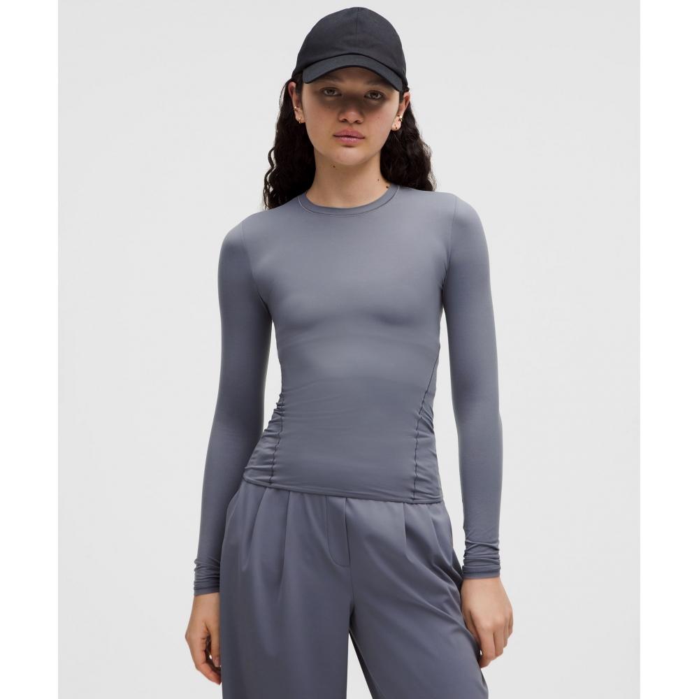 Lululemon Wundermost Ultra Soft Nulu Crewneck Long Sleeve Shirt Solar Grey XS 
Lululemon Wundermost Ultra Soft Nulu Crewneck Long Sleeve Shirt Solar Grey XS
