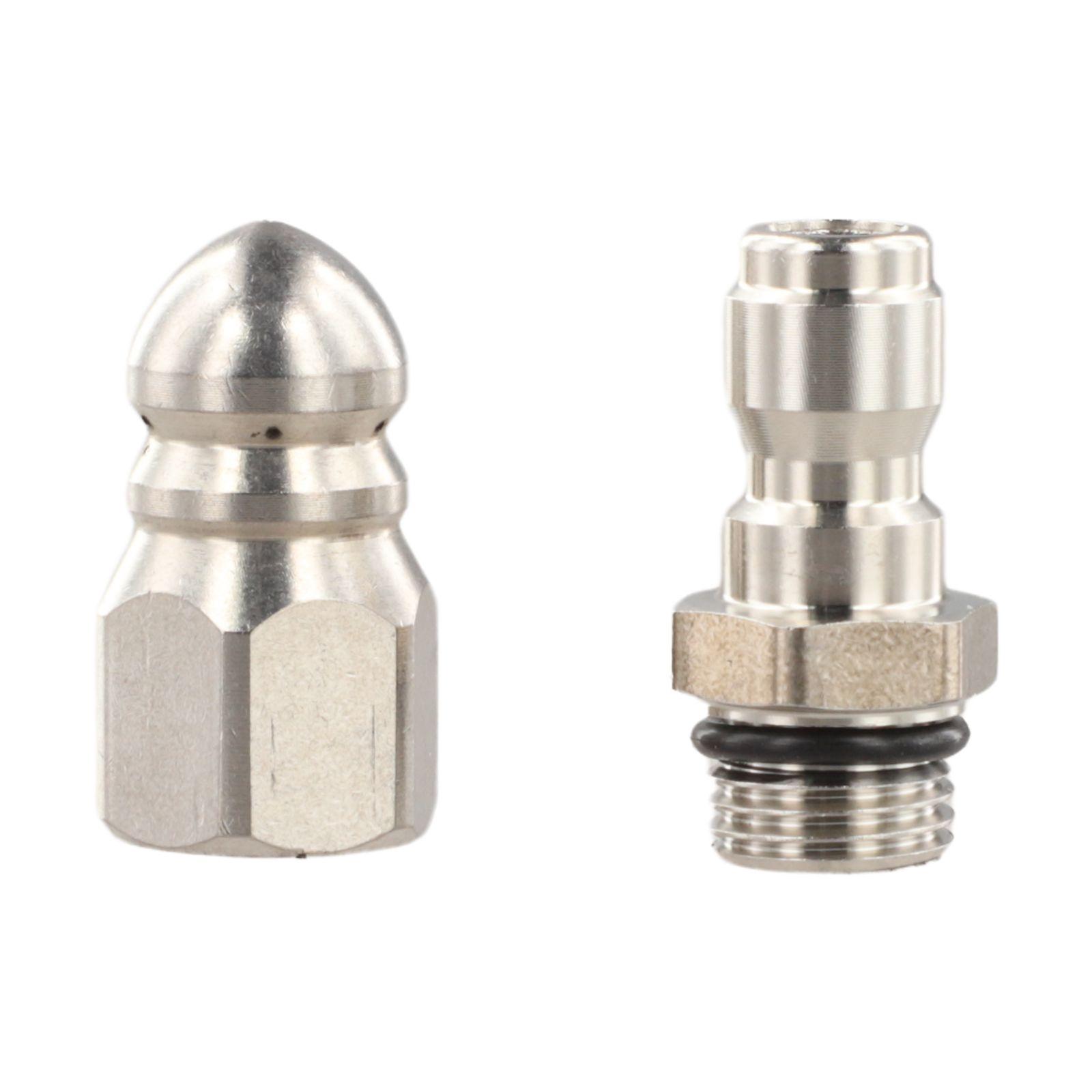 1PC High-Pressure Stainless Steel Sewer Nozzle Set For Effective Pipe Cleaning Quick Connect Sewer Clean Drain Springler Head
1PC High-Pressure Stainless Steel Sewer Nozzle Set For Effective Pipe Cleaning Quick Connect Sewer Clean Drain Springler Head
