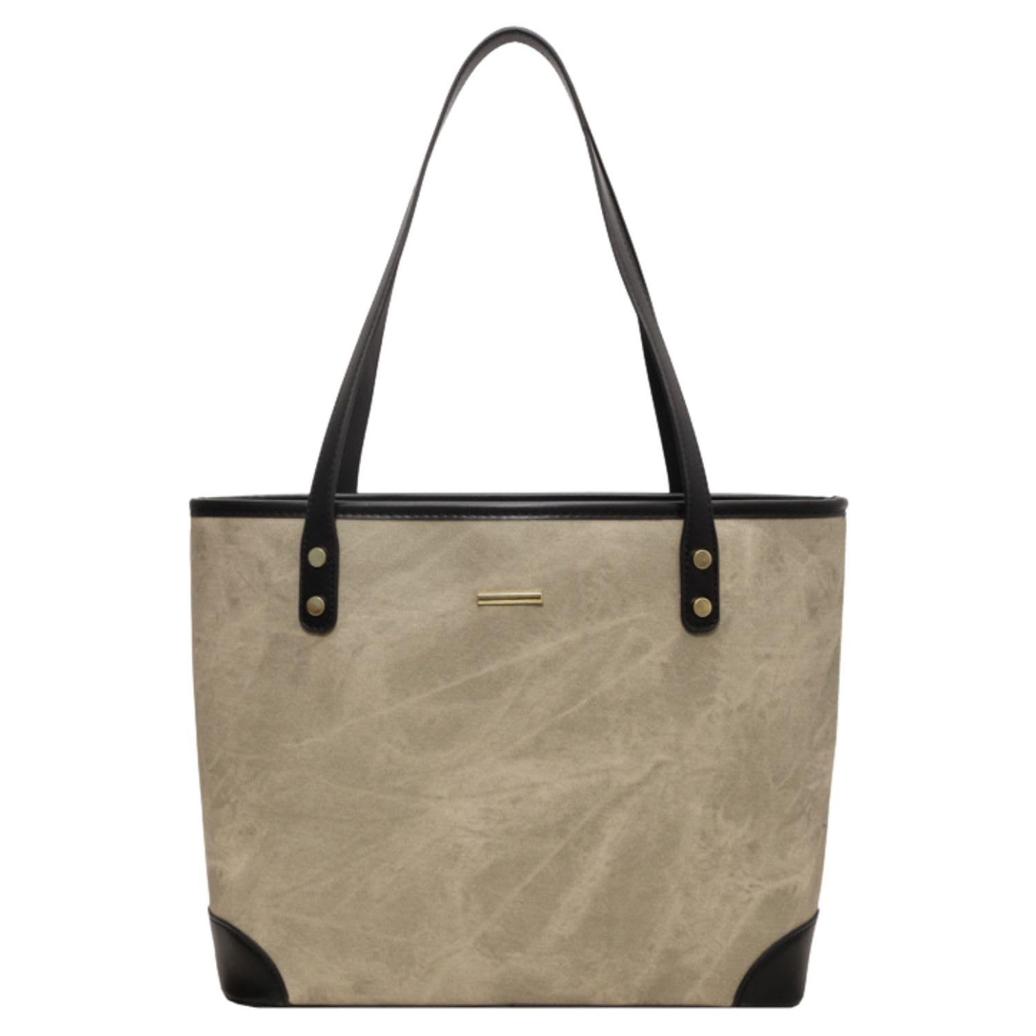 Lakeruta Tote BagShoulder Bag with Contrast Color PU Leather Zipper and Pockets for Women, Perfect for Commuting, School, or Business (Light Gray)
Lakeruta Tote BagShoulder Bag with Contrast Color PU Leather Zipper and Pockets for Women, Perfect for Commuting, School, or Business (Light Gray)
