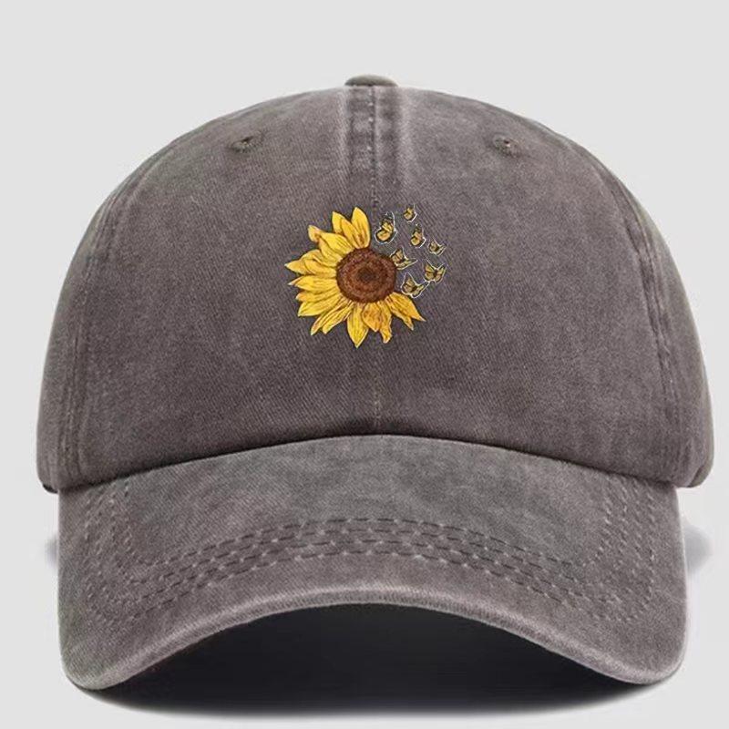 Unisex s and Women s universal sun-protective washable baseball cap, with sunflower and butterfly patterns Adjustable
Unisex s and Women s universal sun-protective washable baseball cap, with sunflower and butterfly patterns Adjustable