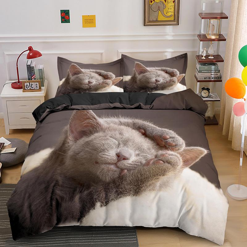 Cat Bedspread Cover Package Kittens Theme Art Funny Print Pattern Sleep Bedding Package Microfiber Orange And Grey Cat King Dimension Size Quilt Cover EU single(135x200cm)
Cat Bedspread Cover Package Kittens Theme Art Funny Print Pattern Sleep Bedding Package Microfiber Orange And Grey Cat King Dimension Size Quilt Cover EU single(135x200cm)