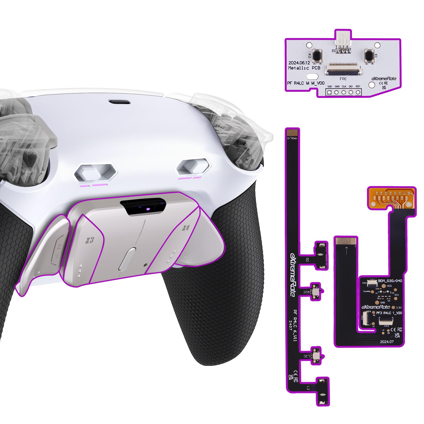 eXtremeRate RISE4 Plus MAX RMB Back Paddle Kit Compatible with PS5 Controller 040 050 with Clicky Trigger Stop Rubber Remappable Real Metal Back
eXtremeRate RISE4 Plus MAX RMB Back Paddle Kit Compatible with PS5 Controller 040 050 with Clicky Trigger Stop Rubber Remappable Real Metal Back