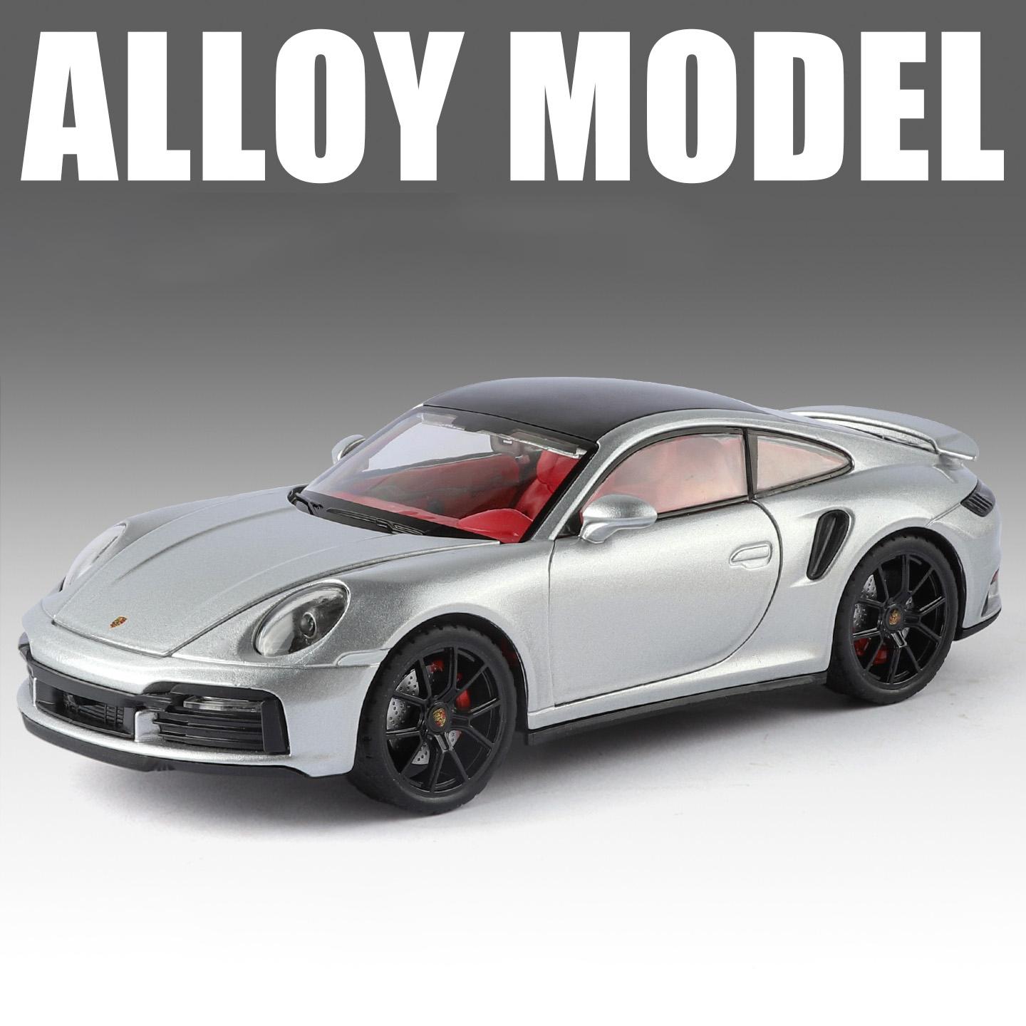 Porsche 911 alloy die-cast sports car model, 1:24 scale, with wheel shock absorption, collectible, desktop decoration, gift
Porsche 911 alloy die-cast sports car model, 1:24 scale, with wheel shock absorption, collectible, desktop decoration, gift