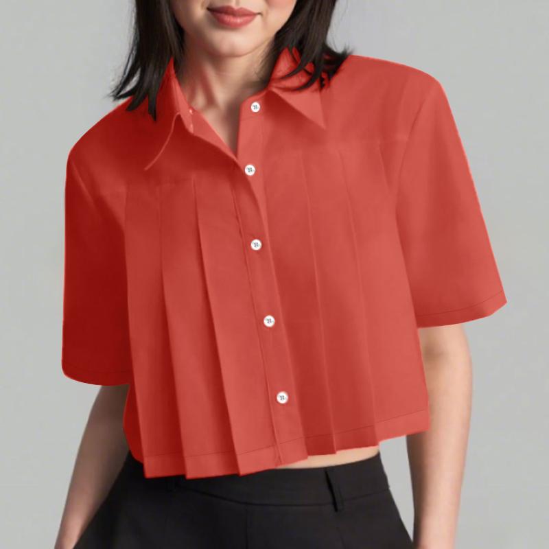 ZANZEA Женская повседневная блузка кроп с отложным воротником, коротким рукавом и пуговицами XL
ZANZEA Женская повседневная блузка кроп с отложным воротником, коротким рукавом и пуговицами XL