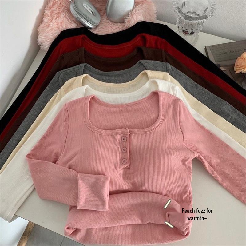 Women s Square Neck Straight Shoulder Long Sleeve Brushed T-Shirt, 2023 Autumn/Winter Slimming Warm Inner/Outer Base Layer Top L (approx. 47.5-60kg) кофейный
Women s Square Neck Straight Shoulder Long Sleeve Brushed T-Shirt, 2023 Autumn/Winter Slimming Warm Inner/Outer Base Layer Top L (approx. 47.5-60kg) кофейный