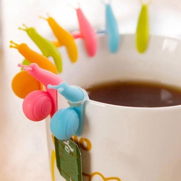 5pcs Exquisite Snail Holder sachet de thé en silicone en forme de tasse de tasse de bonbons Couleurs Mignon
5pcs Exquisite Snail Holder sachet de thé en silicone en forme de tasse de tasse de bonbons Couleurs Mignon