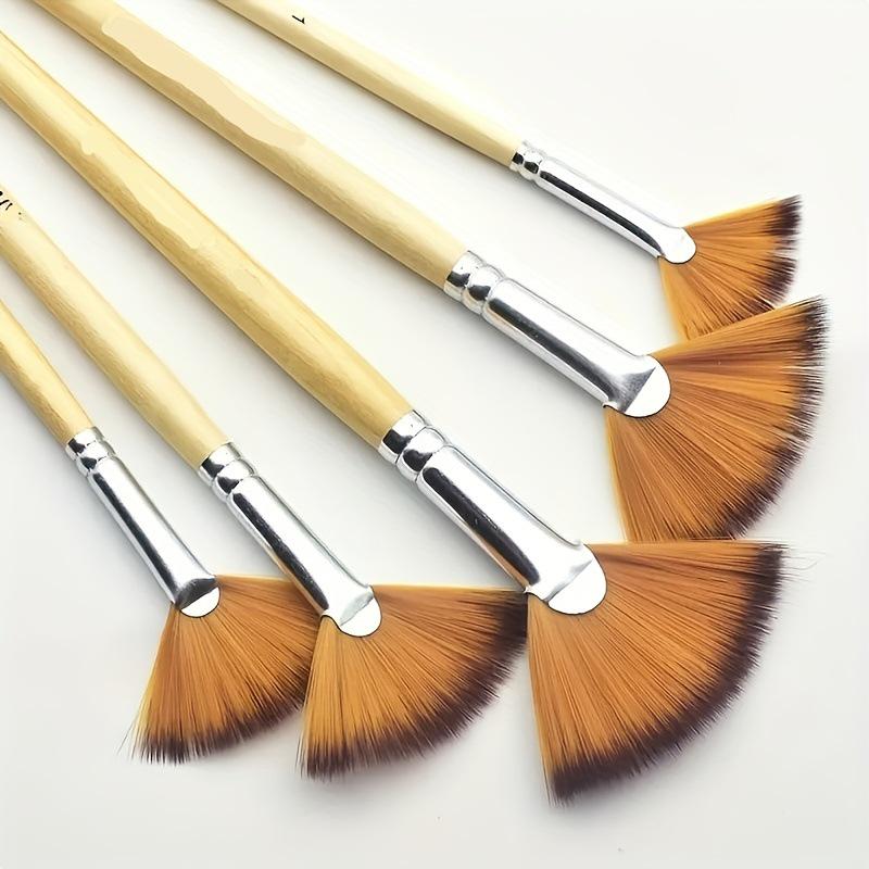 5-Piece Fan Brush Set with Nylon Bristles - Fish Tail Art Brushes for Gouache, Watercolor, Acrylic, and Oil Painting One Set
5-Piece Fan Brush Set with Nylon Bristles - Fish Tail Art Brushes for Gouache, Watercolor, Acrylic, and Oil Painting One Set